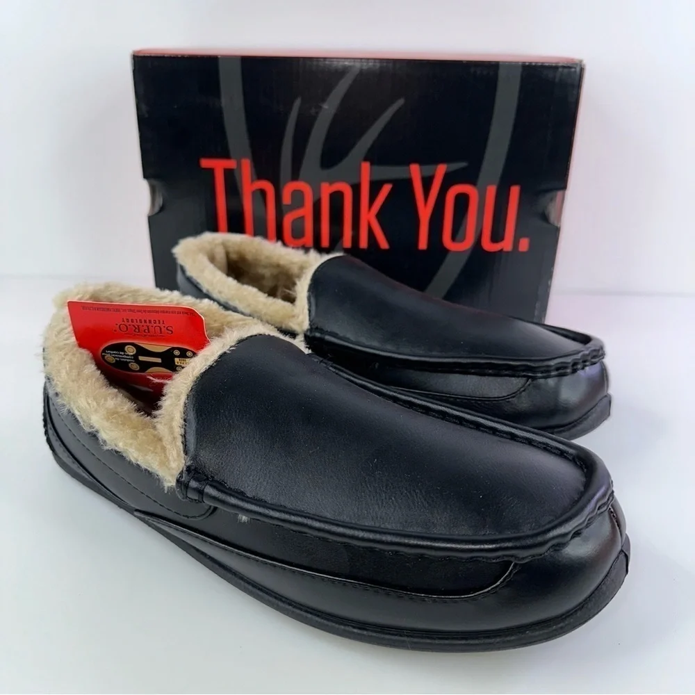Deer Stags Men's Spun Slipper Black Size 9M